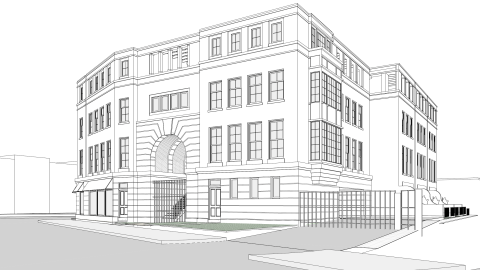 Architectural drawing of 1805 Wisconsin Ave NW